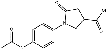 1-[4-(acetylamino)phenyl]-5-oxopyrrolidine-3-carboxylic acid Struktur