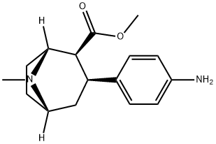(1R,2S,3S,5S)-3-(4-AMINO-PHENYL)-8-METHYL-8-AZA-BICYCLO[3.2.1]OCTANE-2-CARBOXYLIC ACID METHYL ESTER Struktur