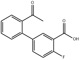 5-(2-Acetylphenyl)-2-fluorobenzoic acid Struktur