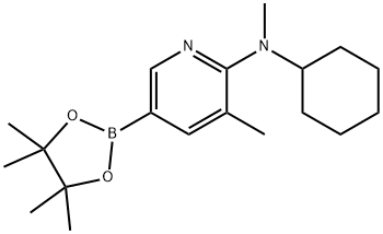 N-cyclohexyl-N,3-diMethyl-5-(4,4,5,5-tetraMethyl-1,3,2-dioxaborolan-2-yl)pyridin-2-aMine Struktur