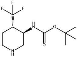 trans-3-(Boc-amino)-4-(trifluormethyl)piperidine Struktur