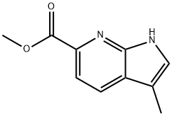 methyl 3-methyl-1H-pyrrolo[2,3-b]pyridine-6-carboxylate Struktur