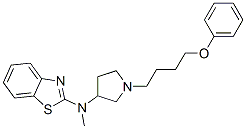 N-メチル-N-[1-(4-フェノキシブチル)-3-ピロリジニル]-2-ベンゾチアゾールアミン 化學(xué)構(gòu)造式