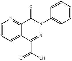 7,8-dihydro-8-oxo-7-phenyl-pyrido[2,3-d]pyridazine-5-carboxylic acid Struktur
