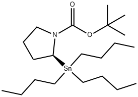 (S)-1-BOC-2-TRIBUTYLSTANNANYLPYRROLIDINE Struktur