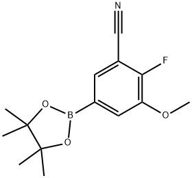 3-Cyano-4-fluoro-5-methoxyphenylboronic acid pinacol ester Struktur