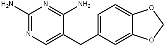 2,4-Diamino-5-[3,4-methylenedioxybenzyl]pyrimidine Struktur