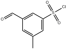Benzenesulfonyl chloride, 3-formyl-5-methyl- Struktur