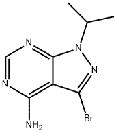 3-Bromo-1-isopropyl-1H-pyrazolo-[3,4-d]pyrimidin-4-amine Struktur