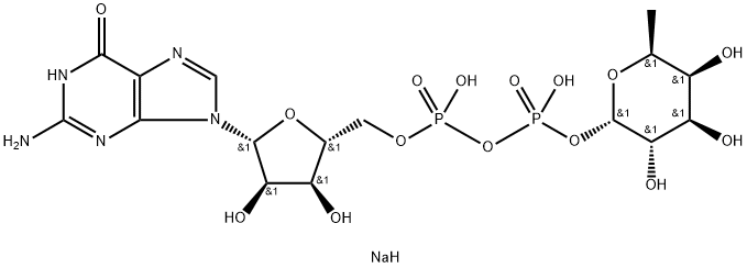 guanosine 5'-diphospho-alpha-L-fucose sodium salt Struktur