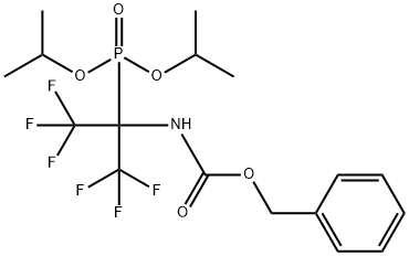Carbamic acid, (1-(bis(1-methylethoxy)phosphinyl)-2,2,2-trifluoro-1-(t rifluoromethyl)ethyl)-,phenylmethyl ester Struktur