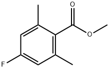 Benzoic acid，4-fluoro-2,6-dimethyl-， methyl ester Struktur