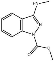 1H-Indazole-1-carboxylicacid,3-(methylamino)-,methylester(9CI) Struktur