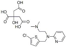 N-[(5-CHLORO-2-THIENYL)METHYL]-N',N'-DIMETHYL-N-2-PYRIDYLETHYLENEDIAMINE 2-HYDROXY-1,2,3-PROPANETRICARBOXYLATE 結(jié)構(gòu)式