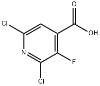 2,6-Dichloro-3-fluoro-isonicotinic acid Struktur