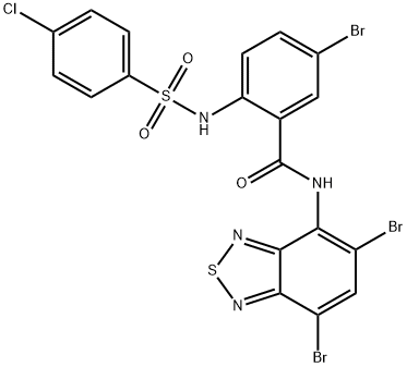 5-bromo-2-(((4-chlorophenyl)sulfonyl)amino)-N-(5,7-dibromo-2,1,3-benzothiadiazol-4-yl)benzamide Struktur