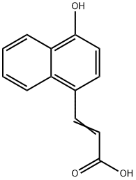 3-(4-hydroxy-1-naphthalenyl)-2-propenoic acid Struktur