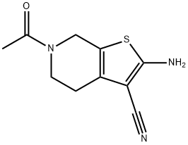 6-acetyl-2-amino-4,5,6,7-tetrahydrothieno[2,3-c]pyridine-3-carbonitrile(SALTDATA: FREE) Struktur