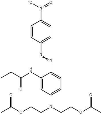 4-[(4-nitrophenyl)azo]-3-(propionamido)anilinodiethyl diacetate Struktur