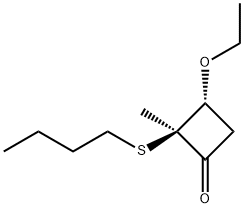 Cyclobutanone, 2-(butylthio)-3-ethoxy-2-methyl-, trans- (9CI) Structure