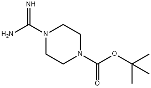 TERT-BUTYL 4-CARBAMIMIDOYLPIPERAZINE-1-CARBOXYLATE Struktur