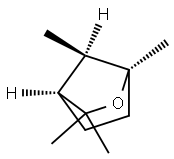 [1R,4S,7R,(+)]-1,3,3,7-Tetramethyl-2-oxabicyclo[2.2.1]heptane Struktur