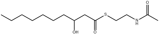 3-hydroxydecanoic acid N-acetylcysteamine thioester Struktur