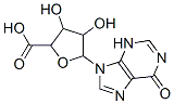 3,4-dihydroxy-5-(6-oxo-3H-purin-9-yl)oxolane-2-carboxylic acid Struktur