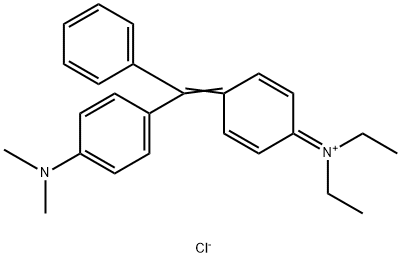 diethyl[4-[[4-(dimethylamino)phenyl]phenylmethylene]-2,5-cyclohexadien-1-ylidene]ammonium chloride  Struktur