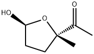 Ethanone, 1-(tetrahydro-5-hydroxy-2-methyl-2-furanyl)-, trans- (9CI) Struktur
