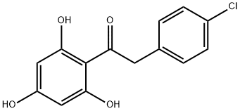 2-(4-Chlorophenyl)-1-(2,4,6-trihydroxyphenyl)ethanone Struktur