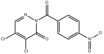 4,5-dichloro-2-(4-nitrobenzoyl)pyridazin-3-one Struktur