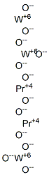 dipraseodymium tritungsten dodecaoxide  Structure