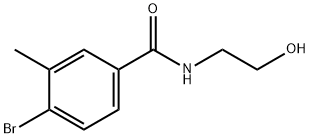 4-BROMO-N-(2-HYDROXYETHYL)-3-METHYLBENZAMIDE Struktur
