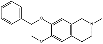 2-Methyl-6-methoxy-7-(benzyloxy)-1,2,3,4-tetrahydroisoquinoline Struktur