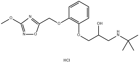 1-(TERT-ブチルアミノ)-3-{2-[(3-メトキシ-1,2,4-オキサジアズオール-5-イル)メトキシ]フェノキシ}-2-プロパノール塩酸塩 化學(xué)構(gòu)造式
