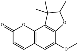 8,9-Dihydro-6-methoxy-8,9,9-trimethyl-2H-furo[2,3-h]-1-benzopyran-2-one Structure