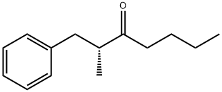 (R)-2-Methyl-1-phenyl-3-heptanone Struktur