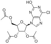 6-Chloro-2-hydroxy-9-(2',3',5'-tri-O-acetyl-b-D-ribofuranosyl)purine|(2R,3R,4R,5R)-2-(ACETOXYMETHYL)-5-(6-CHLORO-2-OXO-1H-PURIN-9(2H)-YL)TETRAHYDROFURAN-3,5-DIYL DIACETATE