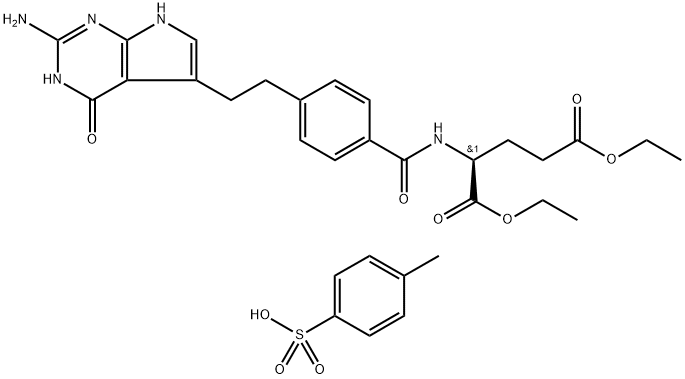 N-[4-[2-(2-氨基-4,7-二氫-4-氧代-1H-吡咯并[2,3-D]嘧啶-5-基)乙基]苯甲酰]-L-谷氨酸二乙酯對(duì)甲苯磺酸鹽