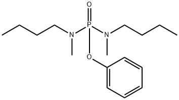 N,N'-Dibutyl-N,N'-dimethyldiamidophosphoric acid phenyl ester Struktur