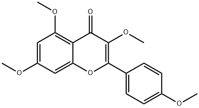 2-(4-Methoxyphenyl)-3,5,7-trimethoxy-4H-1-benzopyran-4-one Struktur