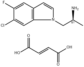 (AS)-6-CHLORO-5-FLUORO-ALPHA-METHYL-1H-INDOLE-1-ETHANAMINE FUMARATE, 169675-09-6, 結(jié)構(gòu)式