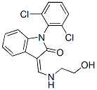 (3Z)-1-(2,6-dichlorophenyl)-3-[(2-hydroxyethylamino)methylidene]indol- 2-one Struktur