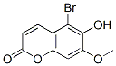 5-bromo-6-hydroxy-7-methoxy-chromen-2-one Struktur