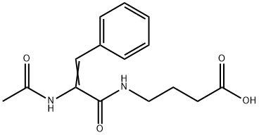4-((2-(Acetylamino)-1-oxo-3-phenyl-2-propenyl)amino)butanoic acid Struktur