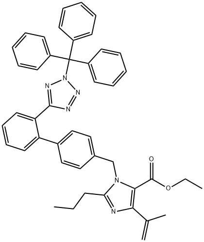 Dehydro N2-TriphenylMethyl OlMesartan Ethyl Ester, 172875-70-6, 結(jié)構(gòu)式