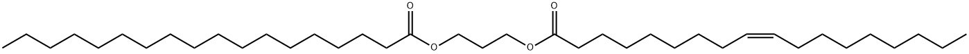 9-Octadecenoic acid (Z)-, 3-[(1-oxooctadecyl)oxy]propyl ester Struktur