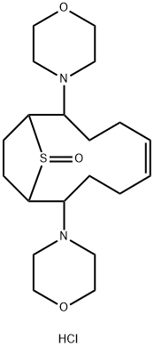 2,9-Dimorpholino-13-thiabicyclo(8.2.1)tridec-5-ene 13-oxide dihydrochl oride Struktur