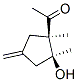 Ethanone, 1-(2-hydroxy-1,2-dimethyl-4-methylenecyclopentyl)-, trans- (9CI) Struktur